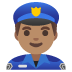 man police officer, medium skin tone